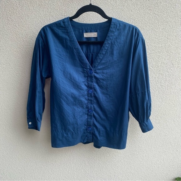 Everlane Silky Cotton Lantern Button down Blouse - Picture 6 of 6
